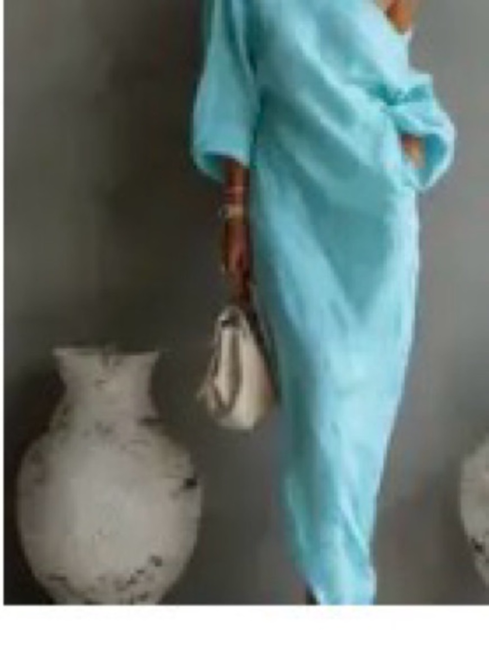 Light Blue Women's Casual Midi Dress